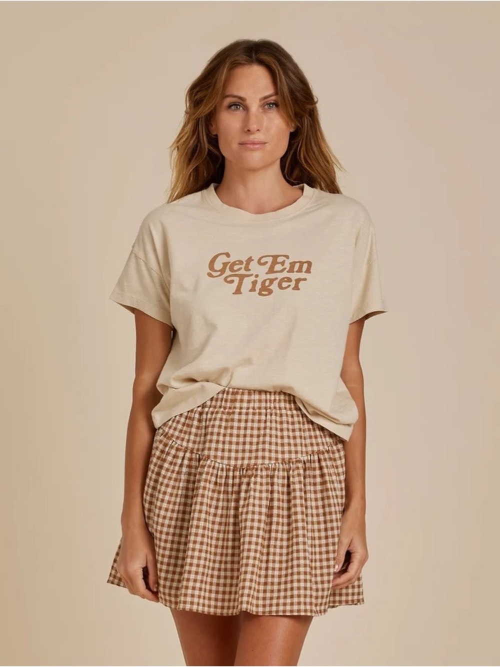 NWOT XS Rylee & Cru GET 'EM TIGER Boxy Tee